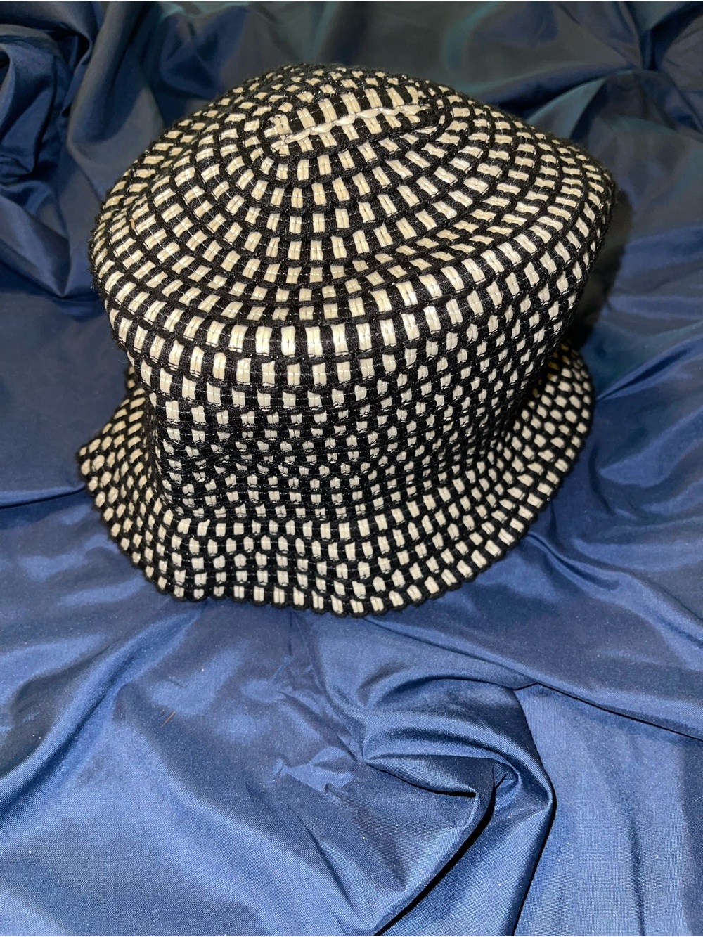 Filippo Catarzi Black & White Woven Bucket Hat